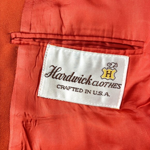 Vintage Orange sport coat Blazer Suit Jacket Hardwick Clothes Vintage - Picture 7 of 14